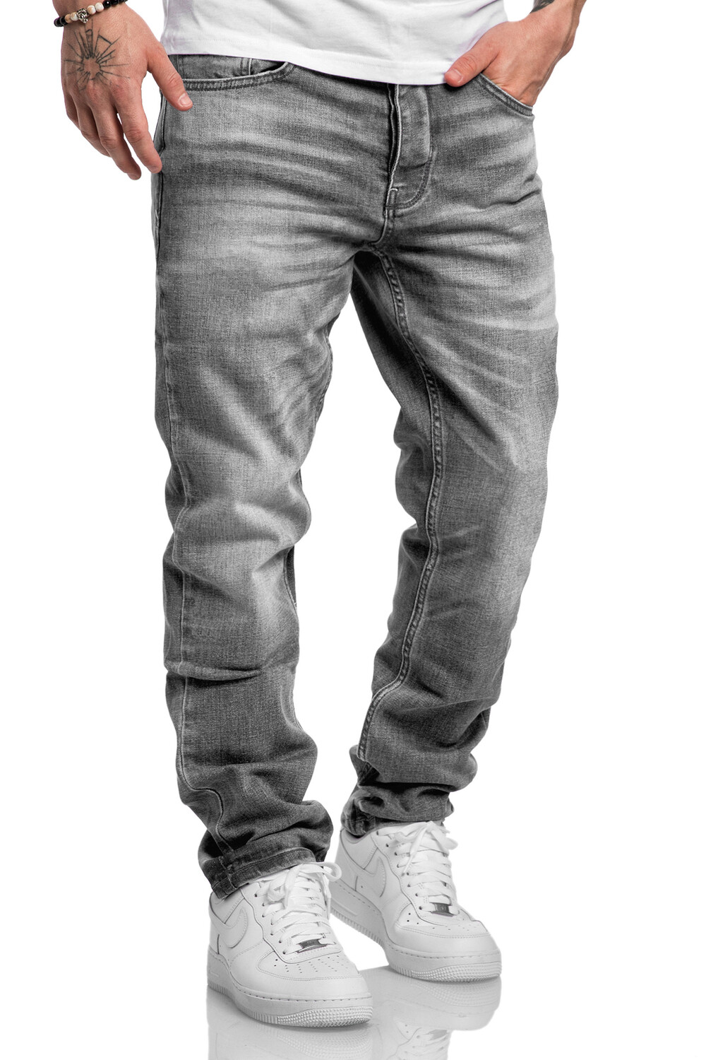 картинка Джинсы Amaci&Sons Regular Slim WICHITA, серый от магазина Одежда+