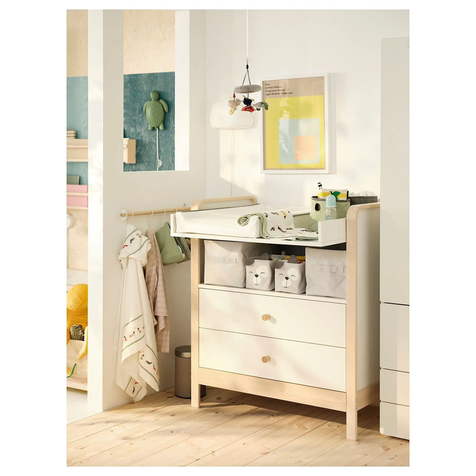 картинка Пеленальный столик, береза/белый ÄLSKVÄRD IKEA от магазина Одежда+
