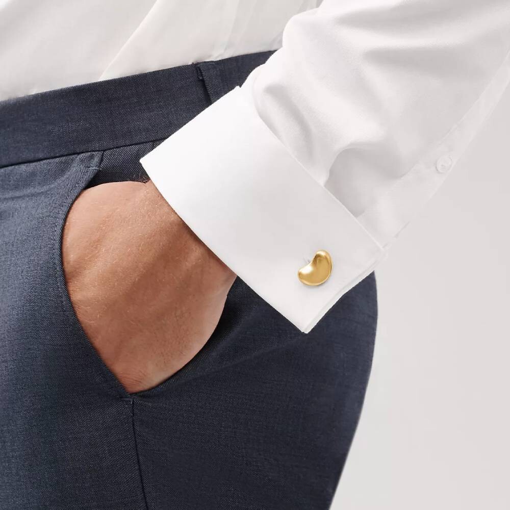 картинка Запонки Tiffany & Co. Bean Design, желтое золото от магазина Одежда+