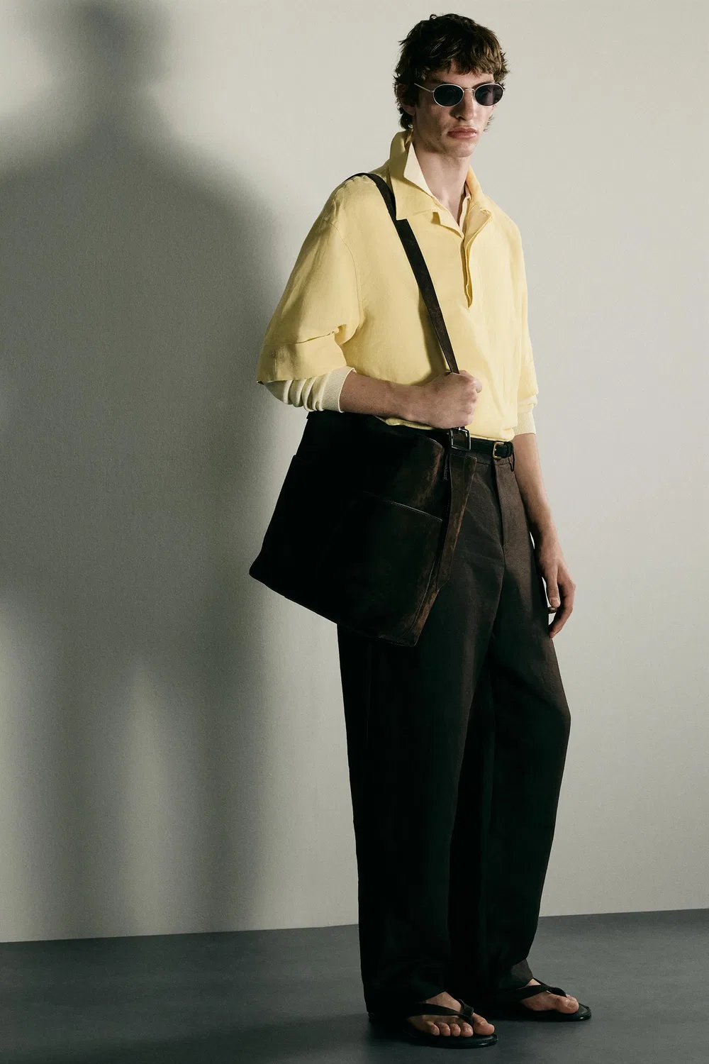 картинка Поло из хлопка и льна ZARA, Lime от магазина Одежда+