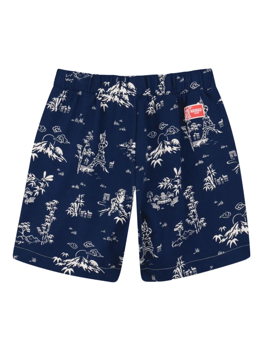 картинка Шорты-бермуды с принтом Kenzo Kids, синий от магазина Одежда+