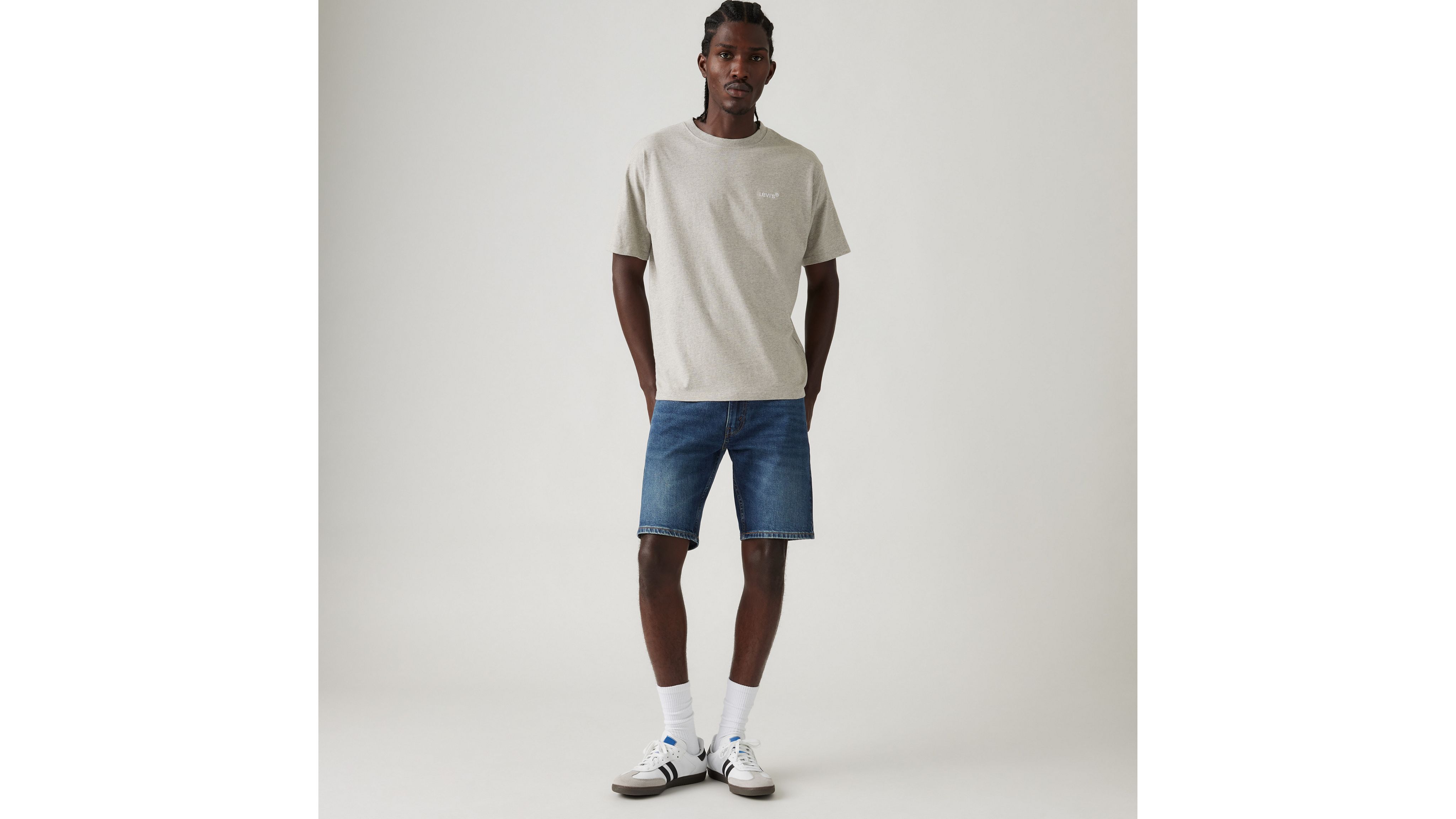картинка Мужские шорты Levi's 412 Slim Fit, темно-синий от магазина Одежда+