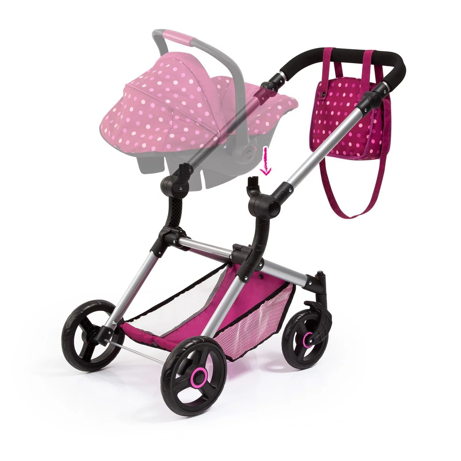 картинка Коляска Bayer City Baby Doll Bayer, красный от магазина Одежда+