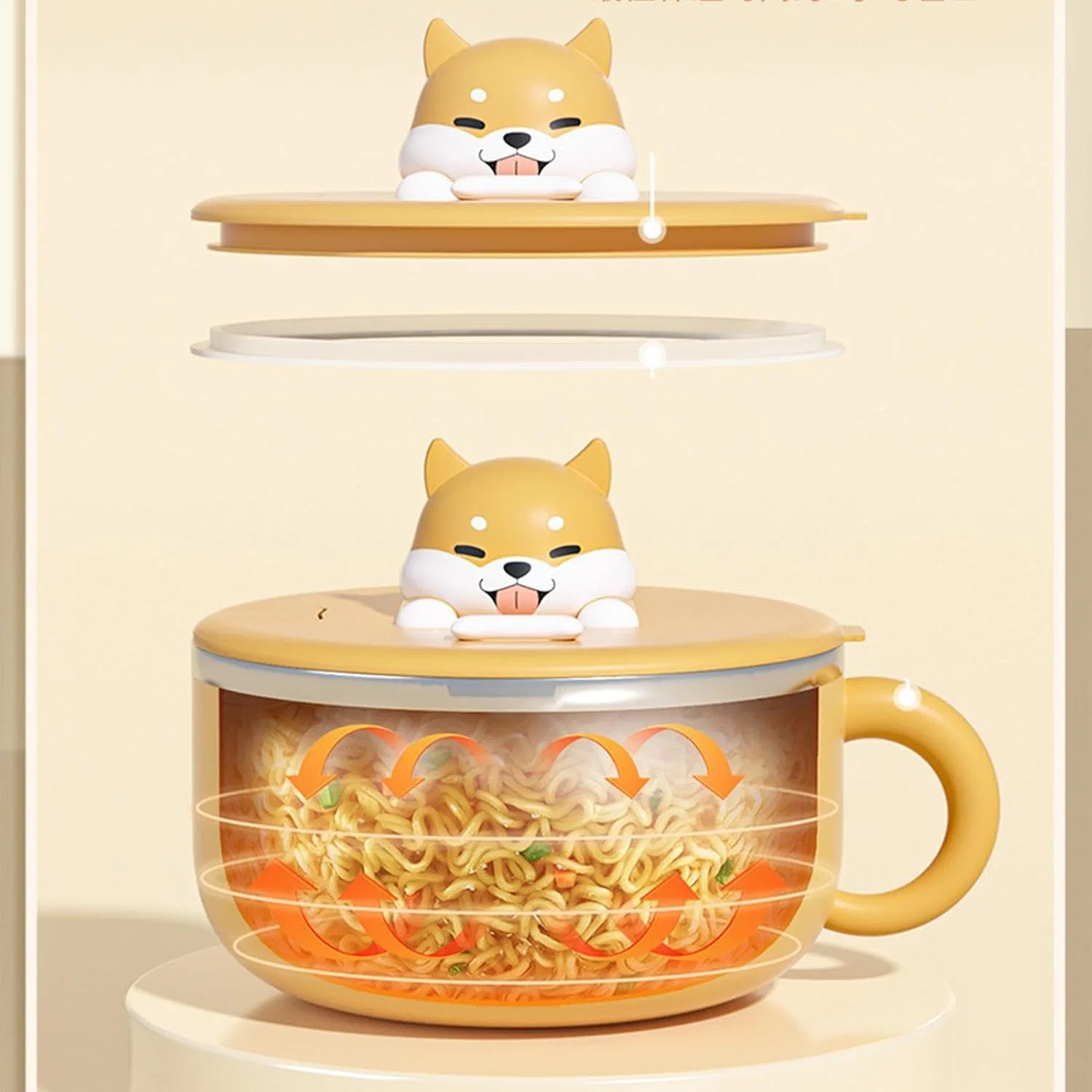 картинка Миска для пасты с крышкой, Shiba Inu от магазина Одежда+