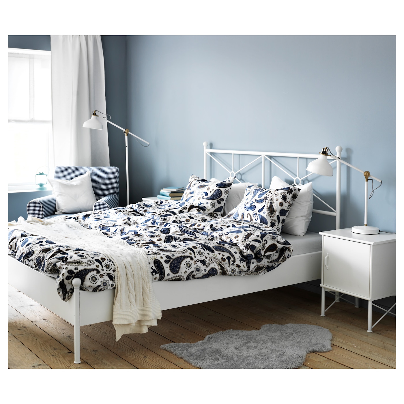картинка Прикроватная тумба IKEA MUSKEN, 45x58 см, белый от магазина Одежда+