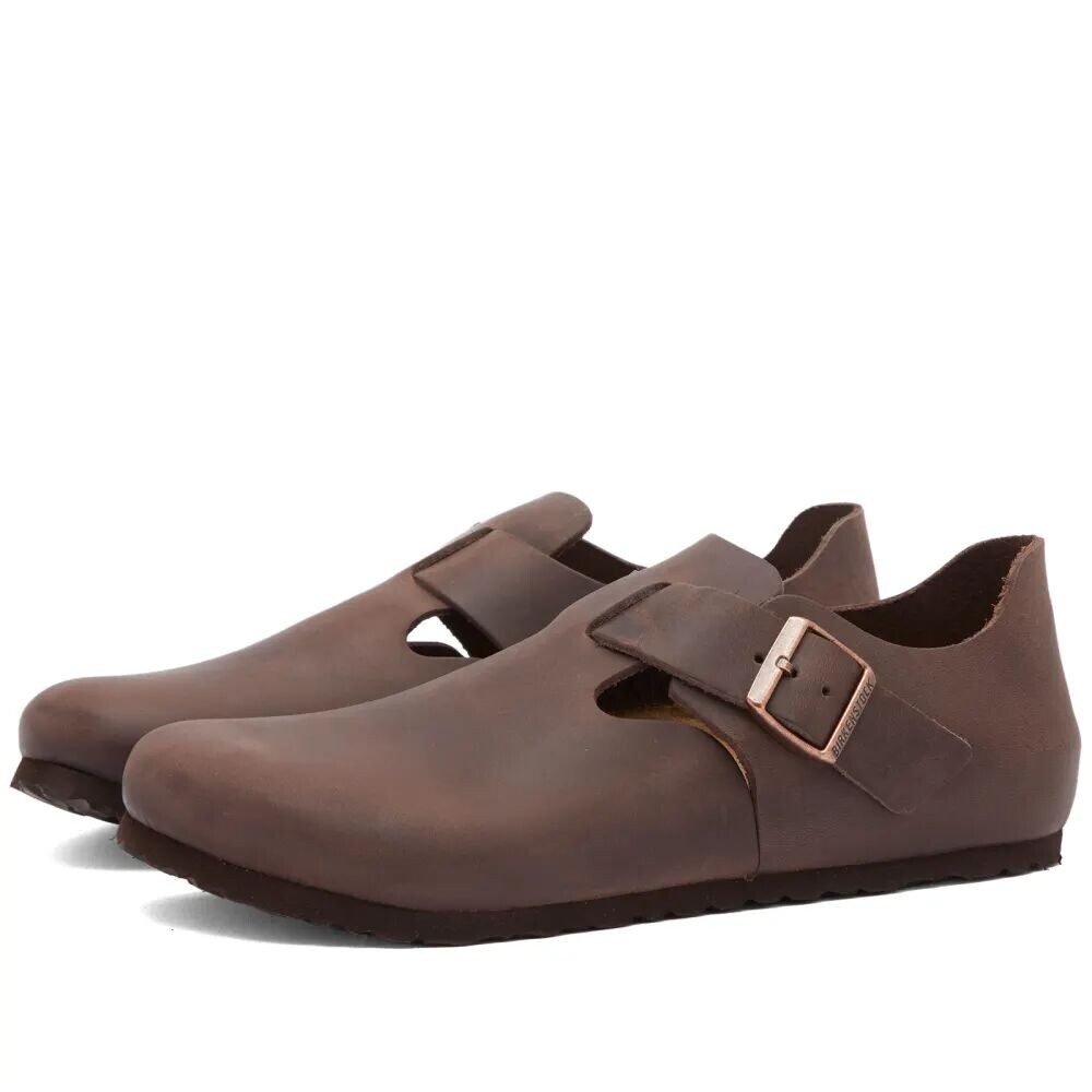 картинка Мюли Birkenstock London Oiled, темно-коричневые от магазина Одежда+