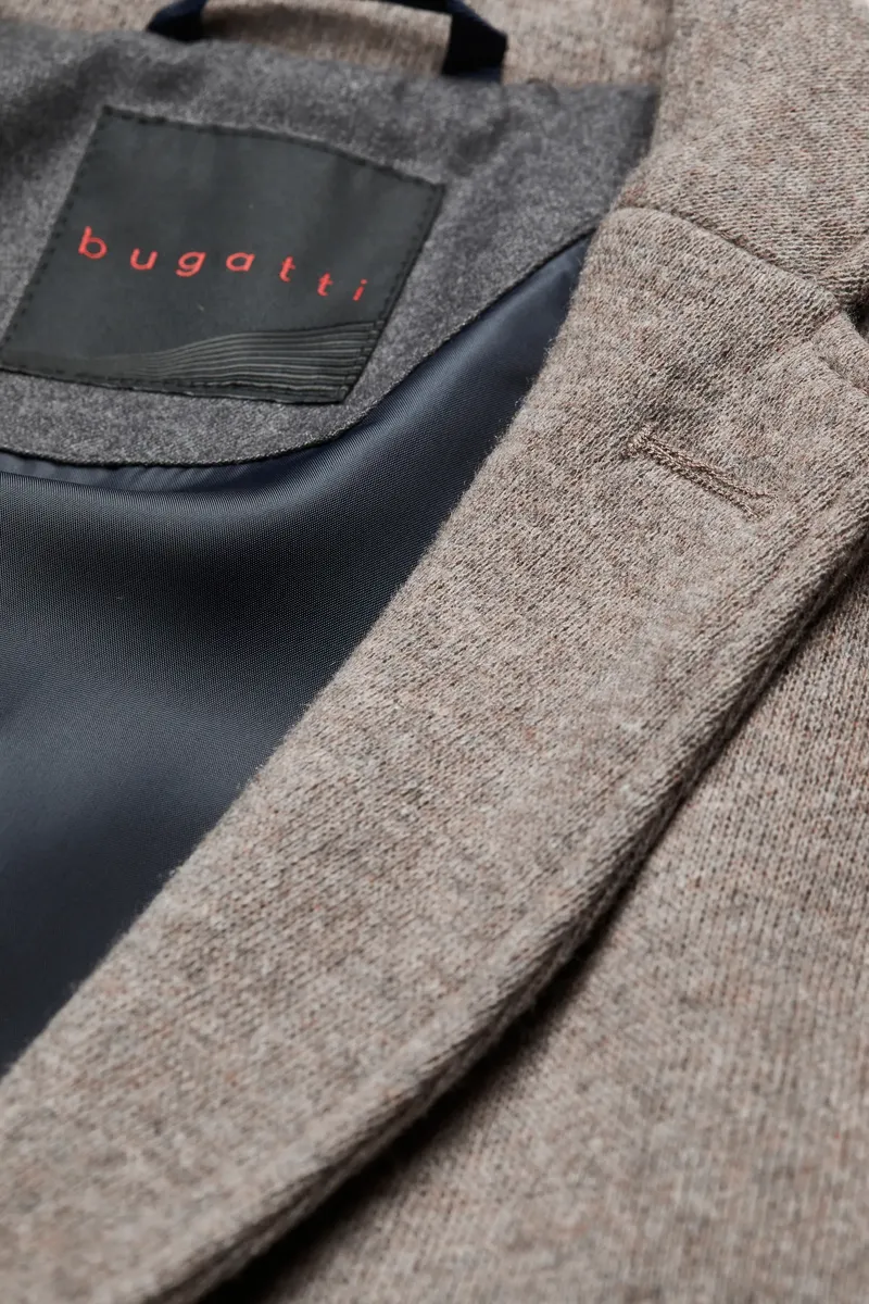 картинка Шерстяное пальто bugatti с тонкой структурой, коричневый от магазина Одежда+