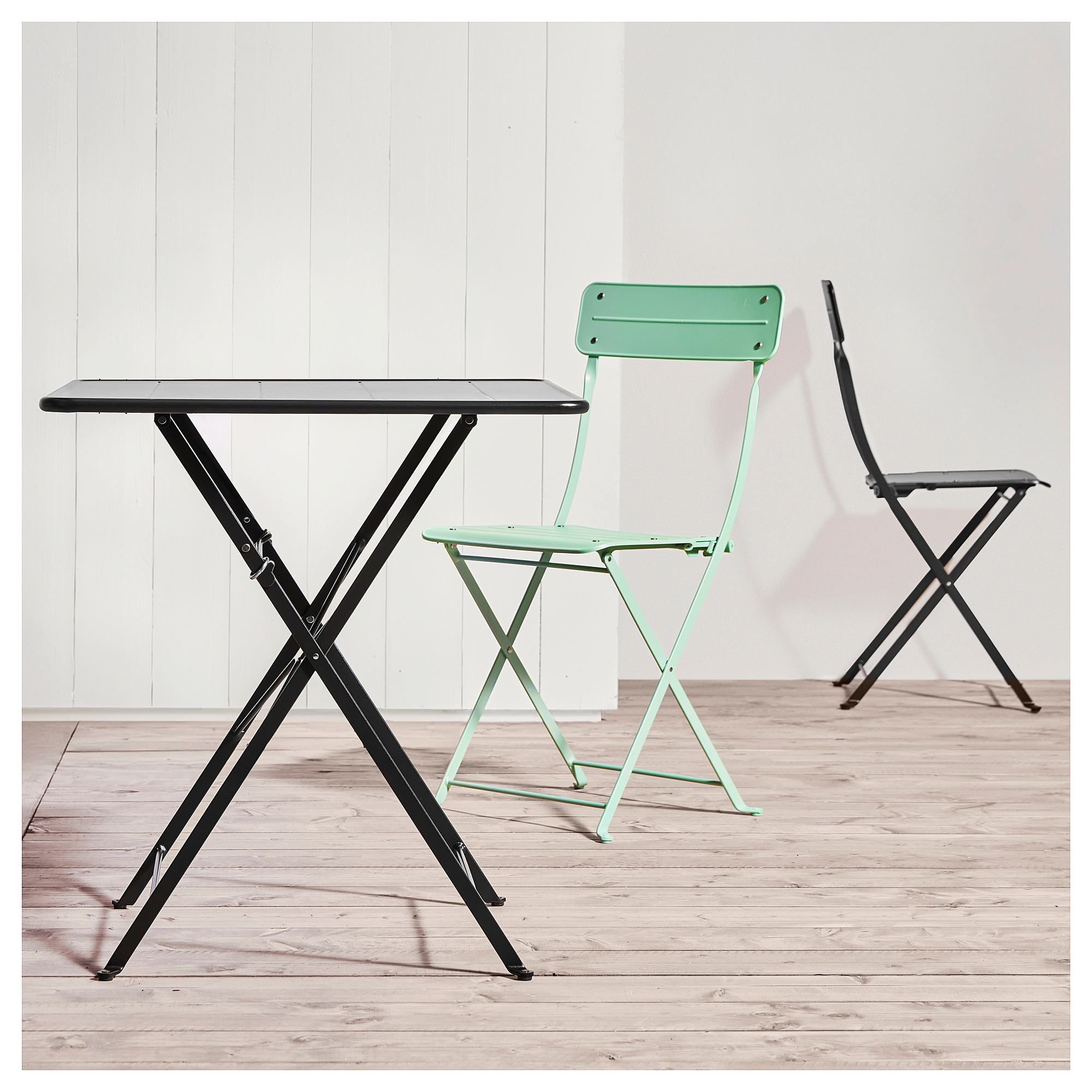 картинка Складной стол SUNDSÖ IKEA, 65x65, черный от магазина Одежда+