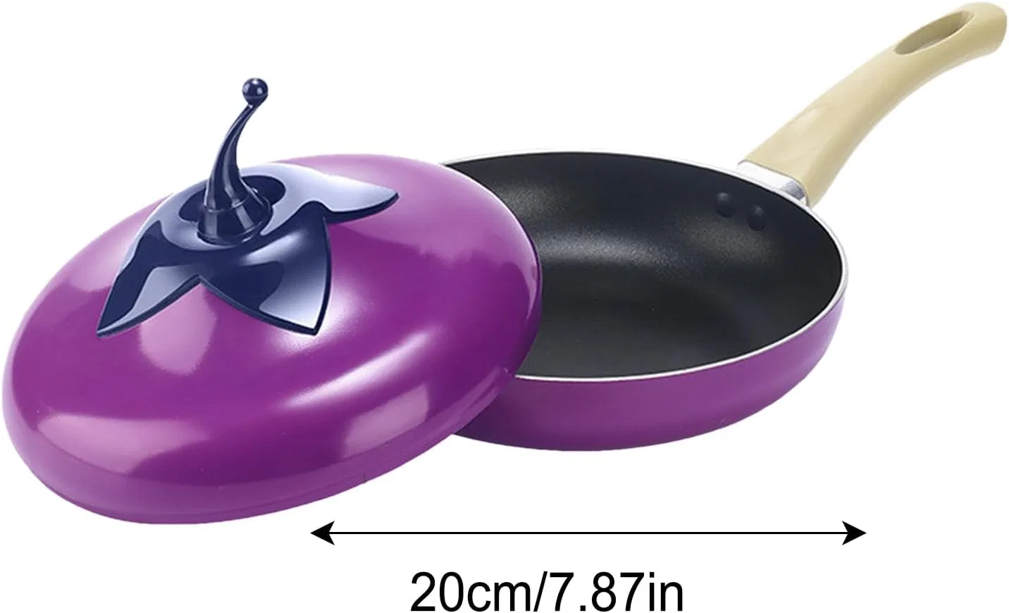 картинка Кастрюля-кокотница 14x25.5x14 см алюминиевая ZHUMCCY, Aubergine от магазина Одежда+