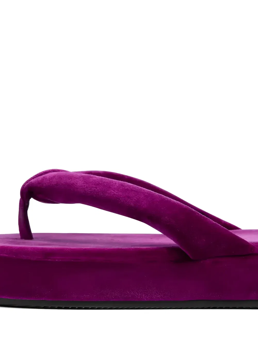 картинка Платформенные вьетнамки-стринги Jet Lag из бархата BALENCIAGA, фиолетовый от магазина Одежда+