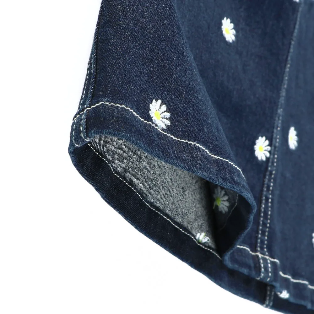 картинка Джинсовая юбка с цветочной вышивкой Branshes, Navy blue от магазина Одежда+