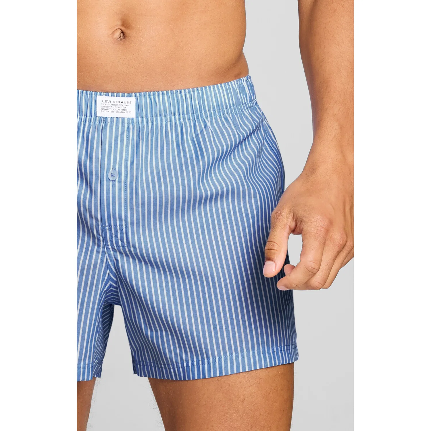 картинка Мужские боксеры с эластичным поясом Levi's, Light Blue/Navy от магазина Одежда+