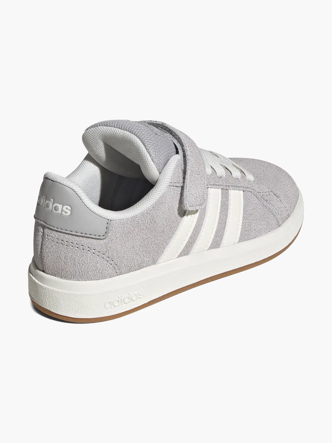 картинка Детские полуботинки на шнуровке и липучке Adidas, серый от магазина Одежда+