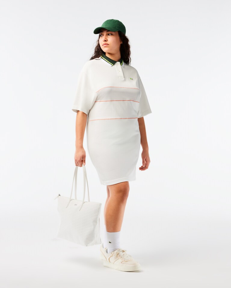 картинка Платье-поло Lacoste Organic Cotton French, белое от магазина Одежда+