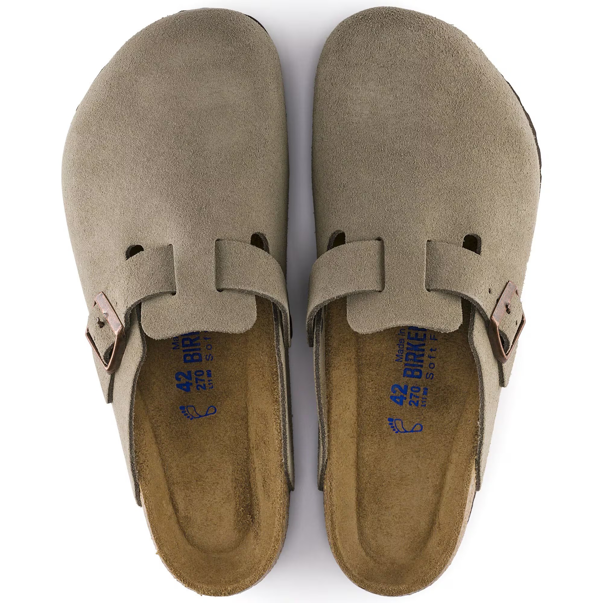 картинка Клоги Birkenstock Boston Soft Footbed из замши от магазина Одежда+