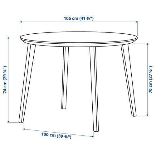 картинка Кухонный стол Ikea Lisabo 105х105, шпон ясеня от магазина Одежда+