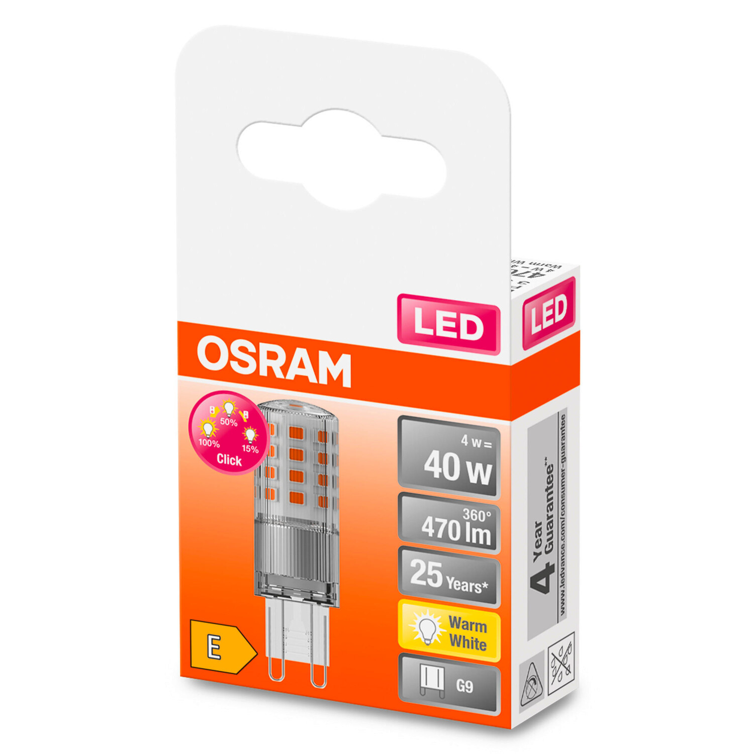 картинка Светодиодная лампочка Osram, 1,8x5,9 см, прозрачный от магазина Одежда+