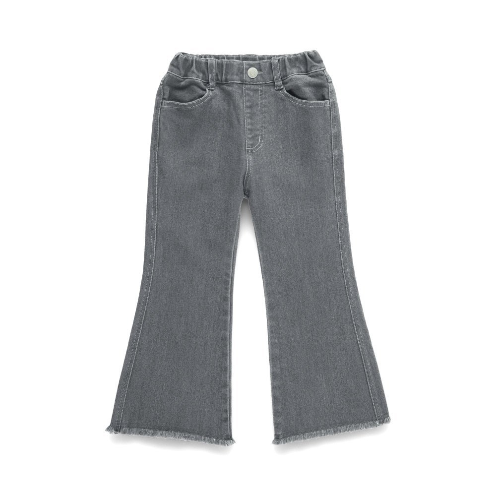 картинка Расклешенные джинсы с бахромой по низу Branshes, Charcoal Gray от магазина Одежда+