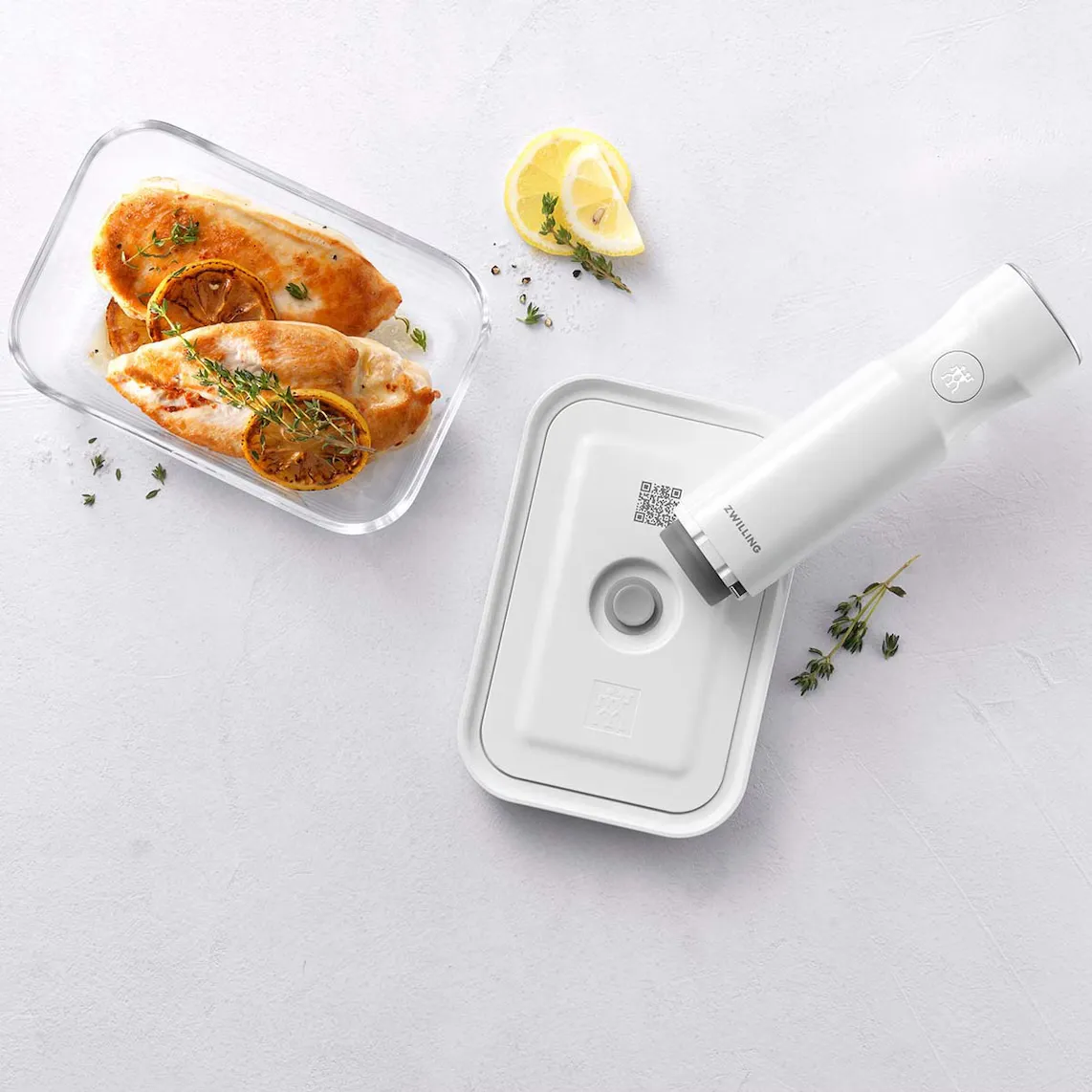 картинка Электрическая вакуумная помпа ZWILLING Fresh & Save, белый/серебристый от магазина Одежда+