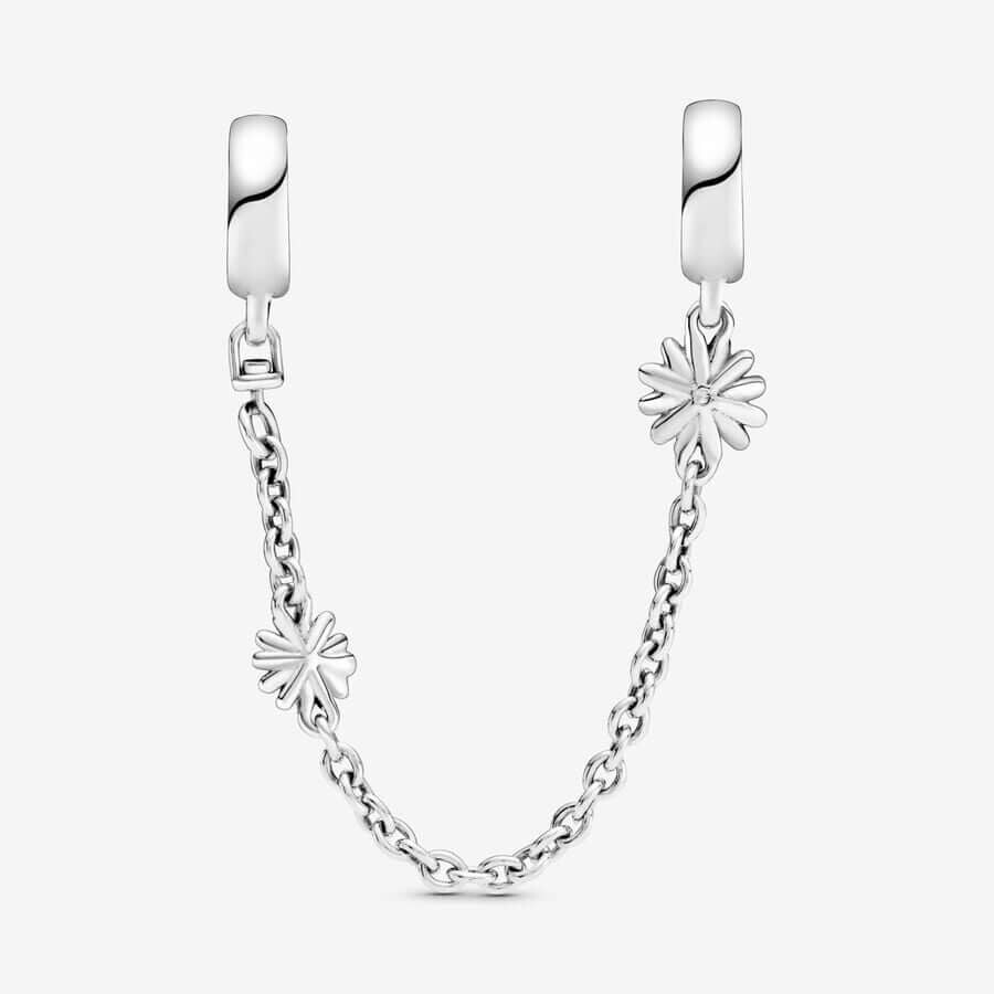 картинка Защитная цепочка Pandora Moments Daisy Flower, серебро/прозрачный от магазина Одежда+