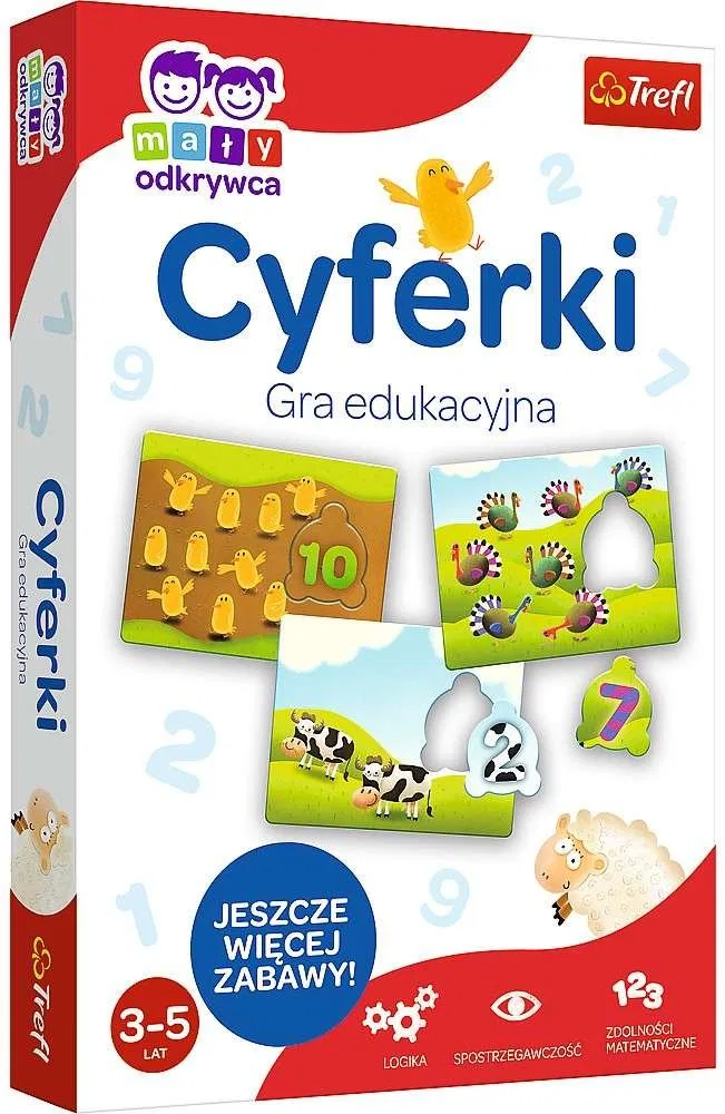 картинка Развивающая игра по счету Маленький исследователь Циферки Trefl от магазина Одежда+