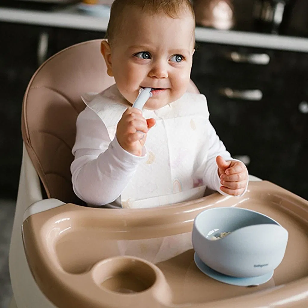 картинка Детский гибкий ложка из силикона BabyOno, Синий от магазина Одежда+