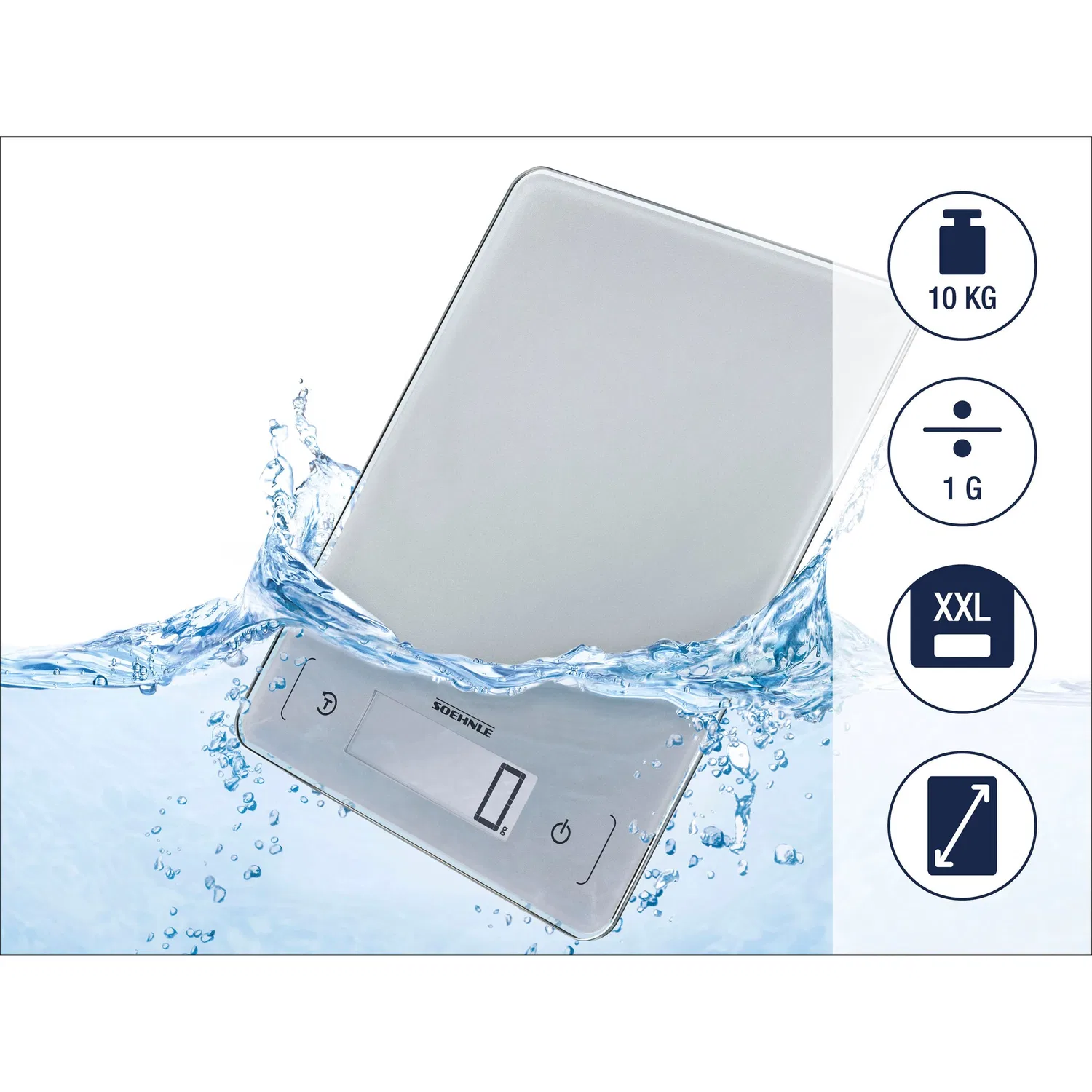 картинка Кухонные весы водонепроницаемые Soehnle Page Aqua Proof, Белый от магазина Одежда+