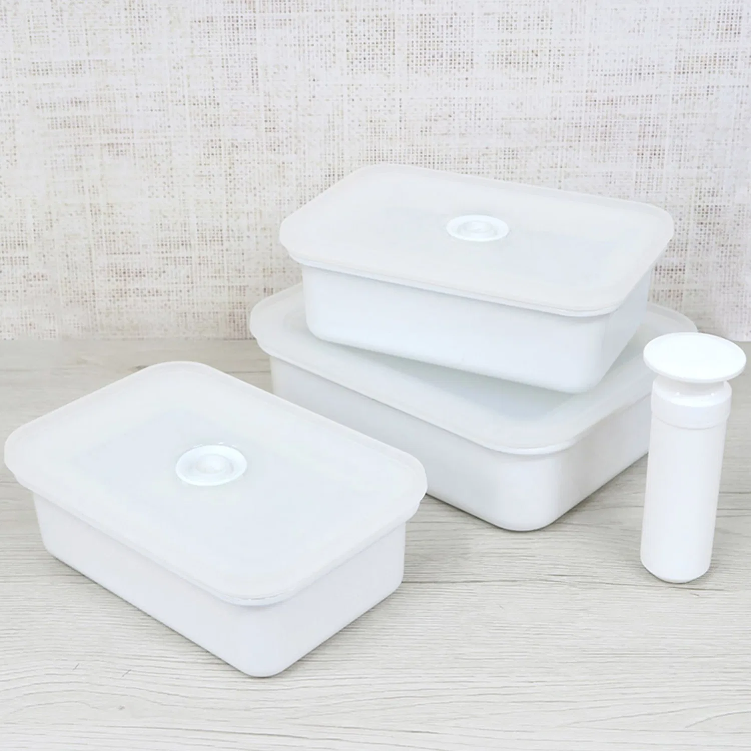 картинка Вакуумный контейнер 18x7 см эмалированный Honeyware, Белый от магазина Одежда+