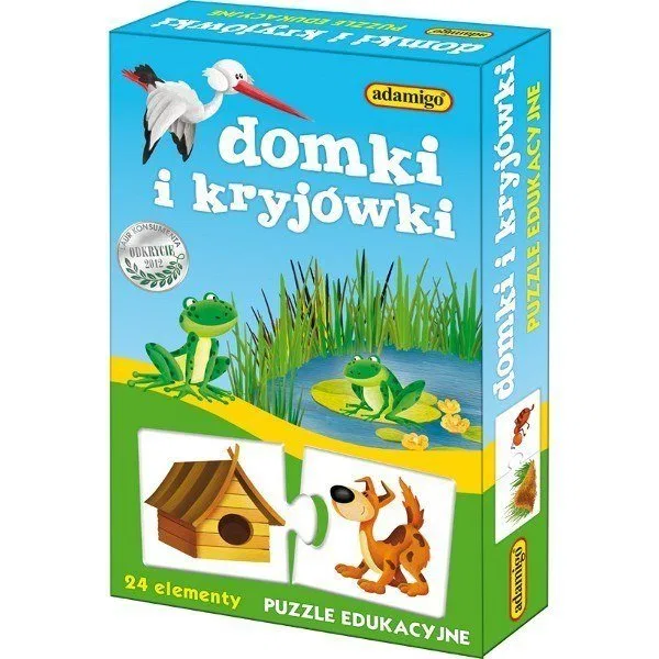 картинка Пазлы образовательные 24 элемента Domki i kryjówki Adamigo от магазина Одежда+