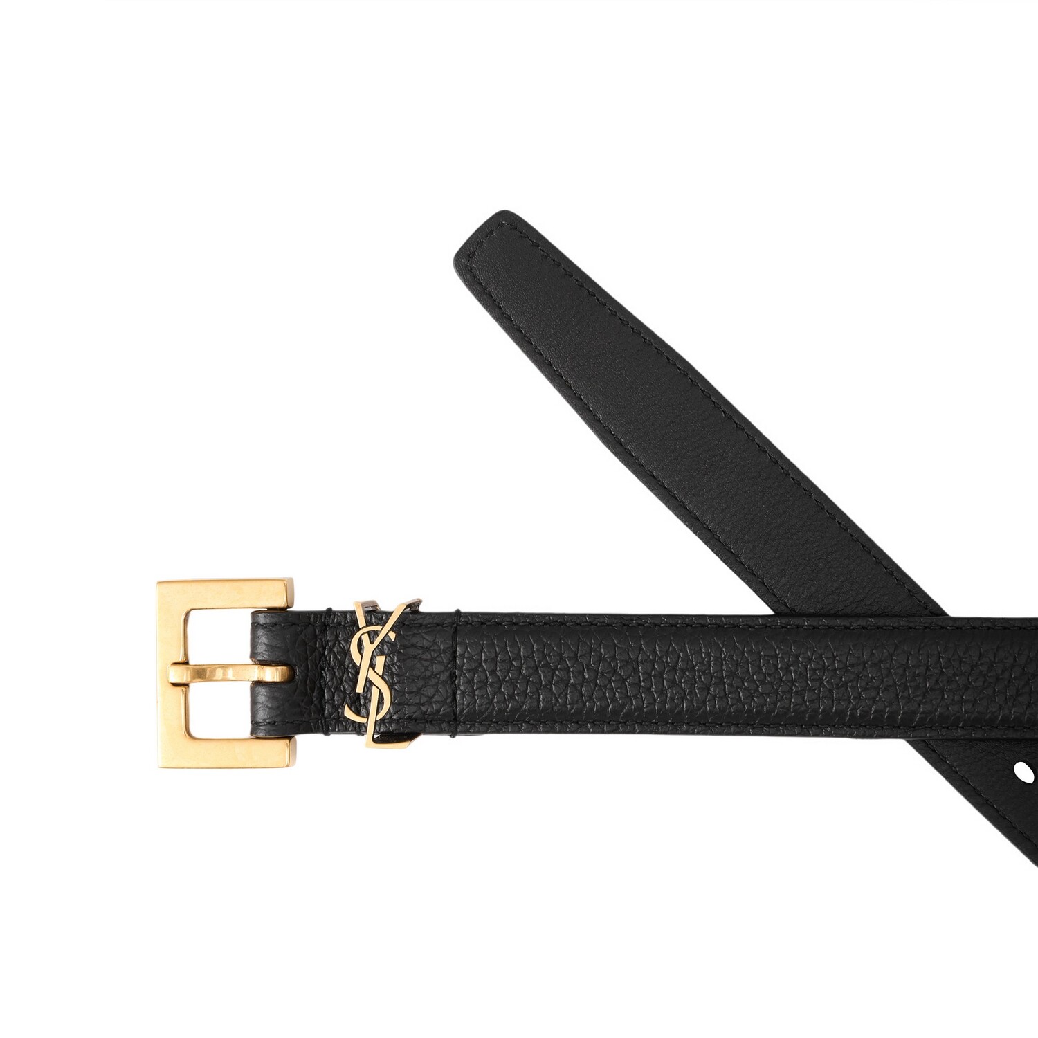 картинка Saint Laurent Женский кожаный ремень, черный от магазина Одежда+