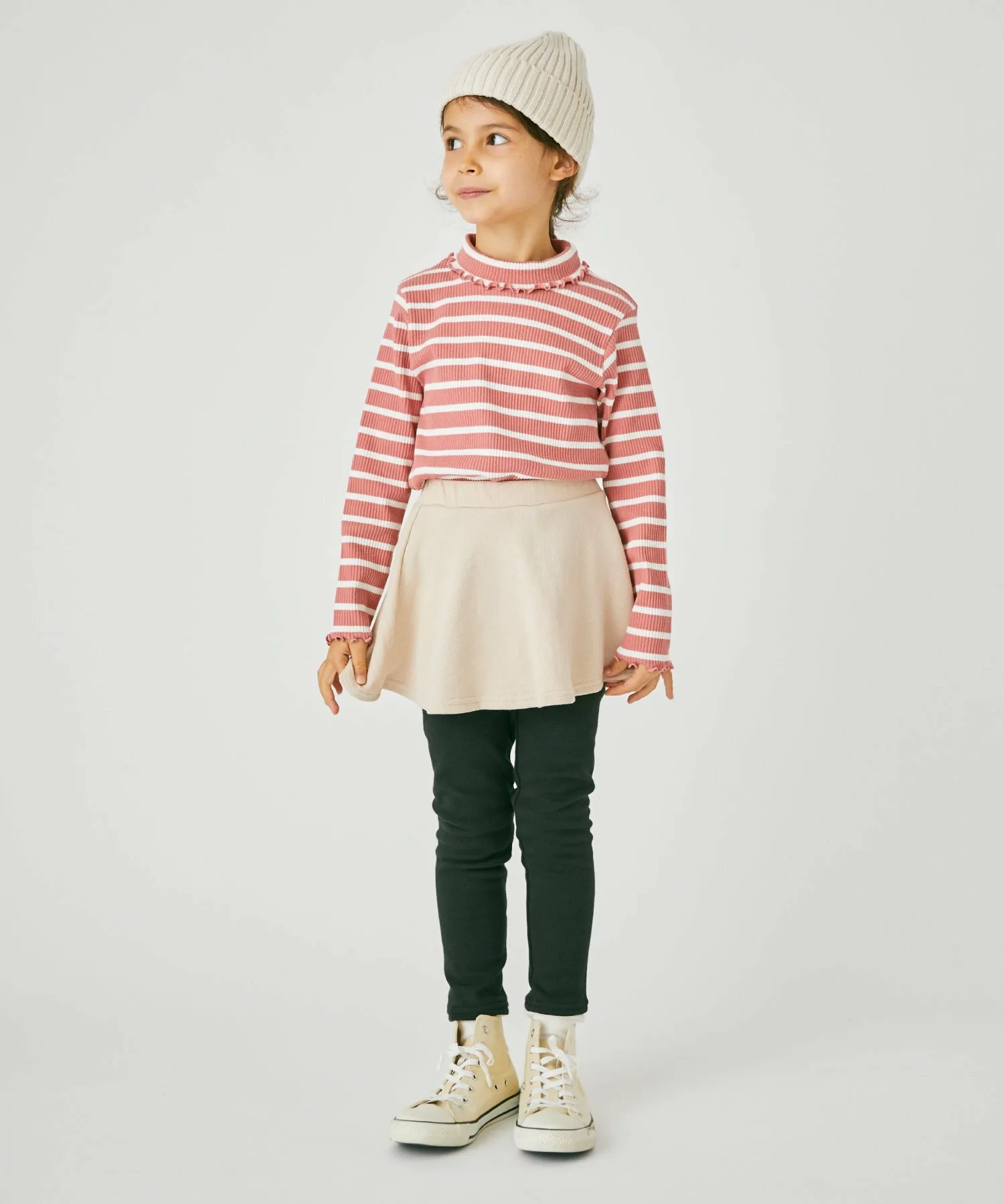 картинка Водолазка в рубчик Ever Closet, Apricot Border от магазина Одежда+