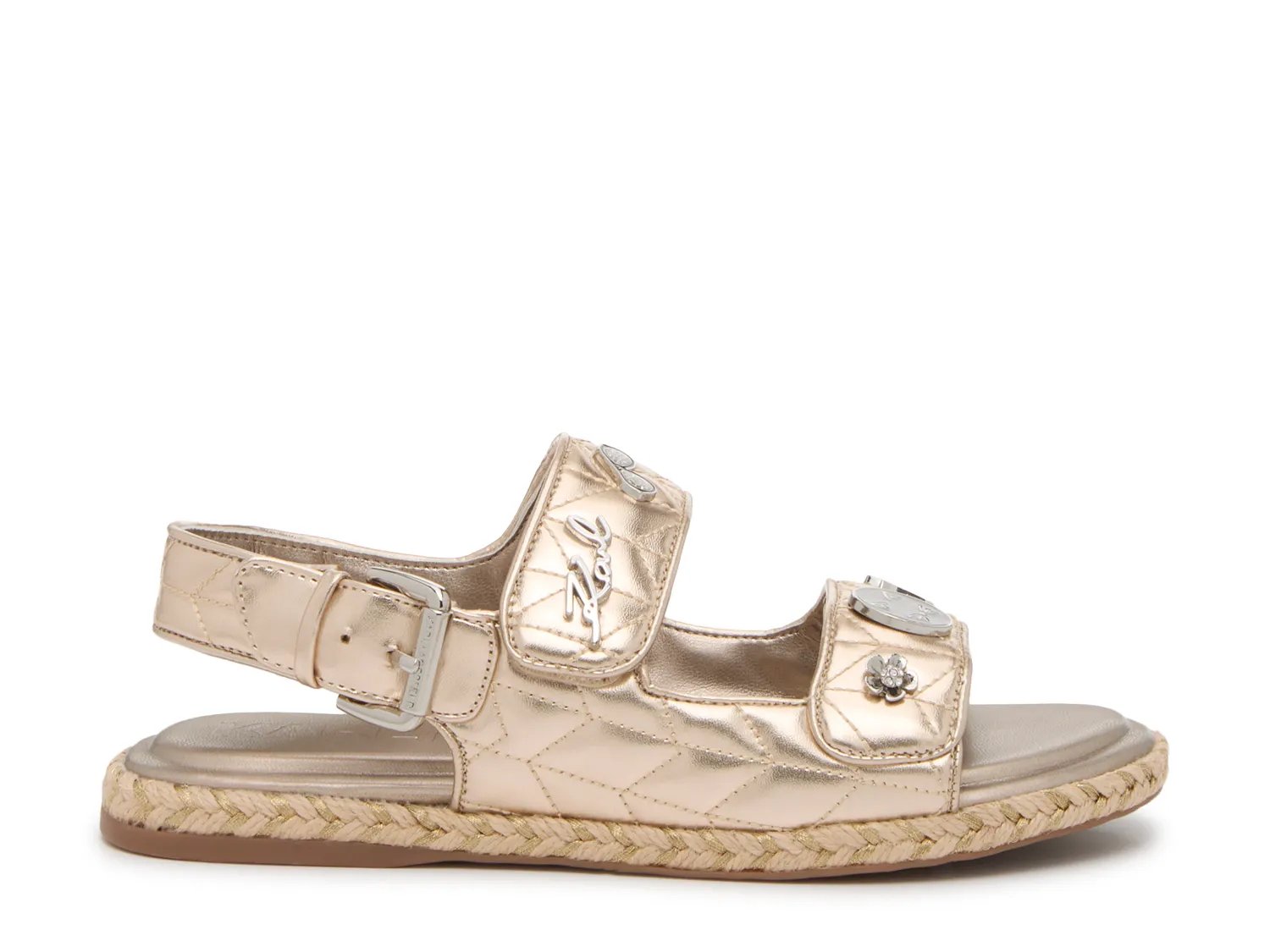картинка Сандалии Karl Lagerfeld Paris Charlay Sandal, Pale Gold Metallic от магазина Одежда+