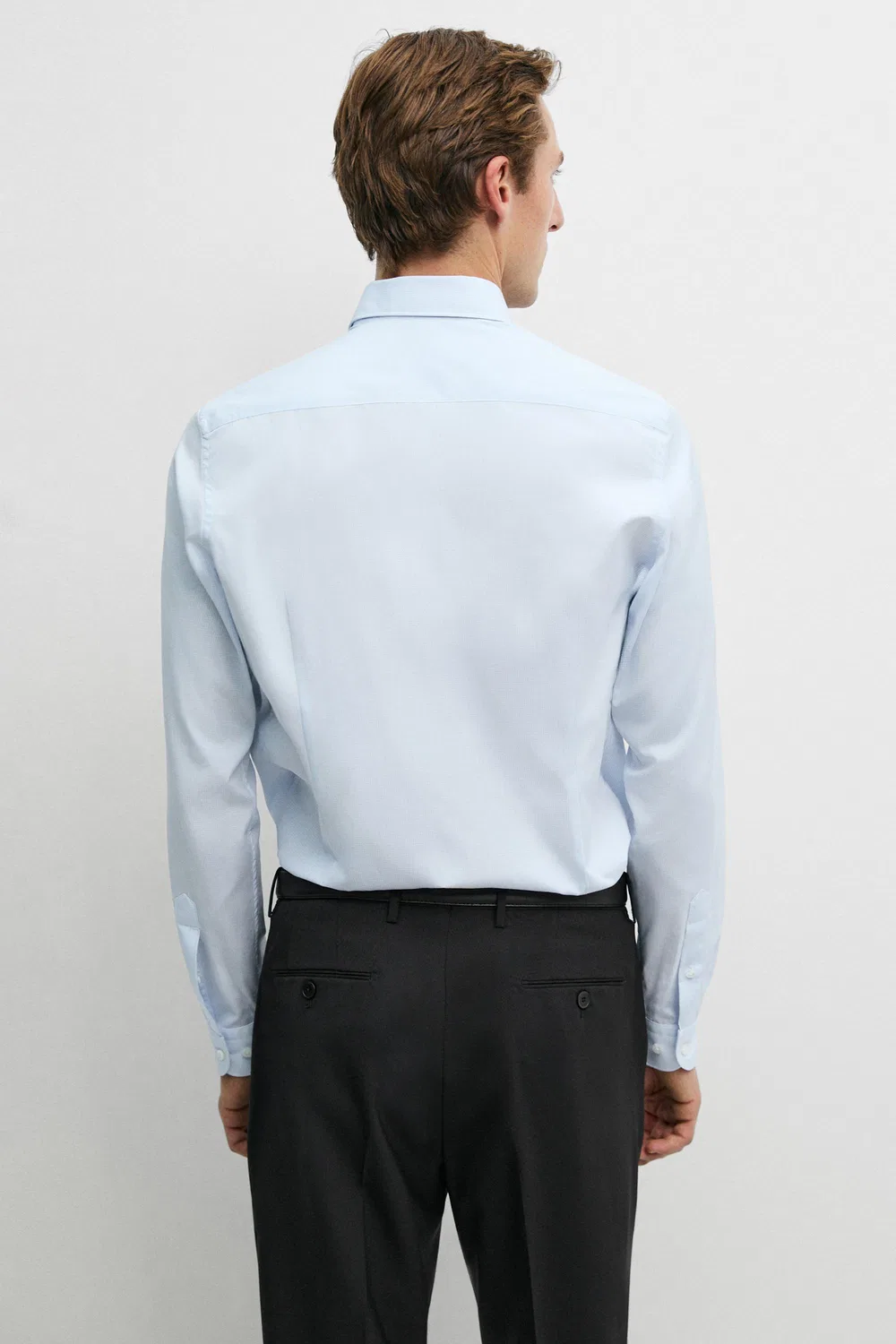 картинка Рубашка Massimo Dutti Slim Fit Gingham, небесно-голубой от магазина Одежда+