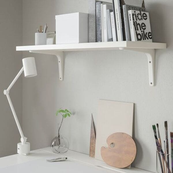 картинка Полка навесная Ikea Bergshult, 80x30 см, белый от магазина Одежда+