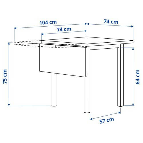 картинка Кухонный стол Ikea Nordviken, белый от магазина Одежда+