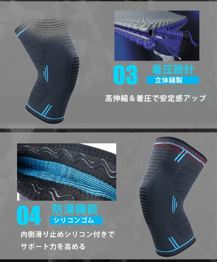 картинка Спортивный наколенник с силиконовой фиксацией, Blue от магазина Одежда+