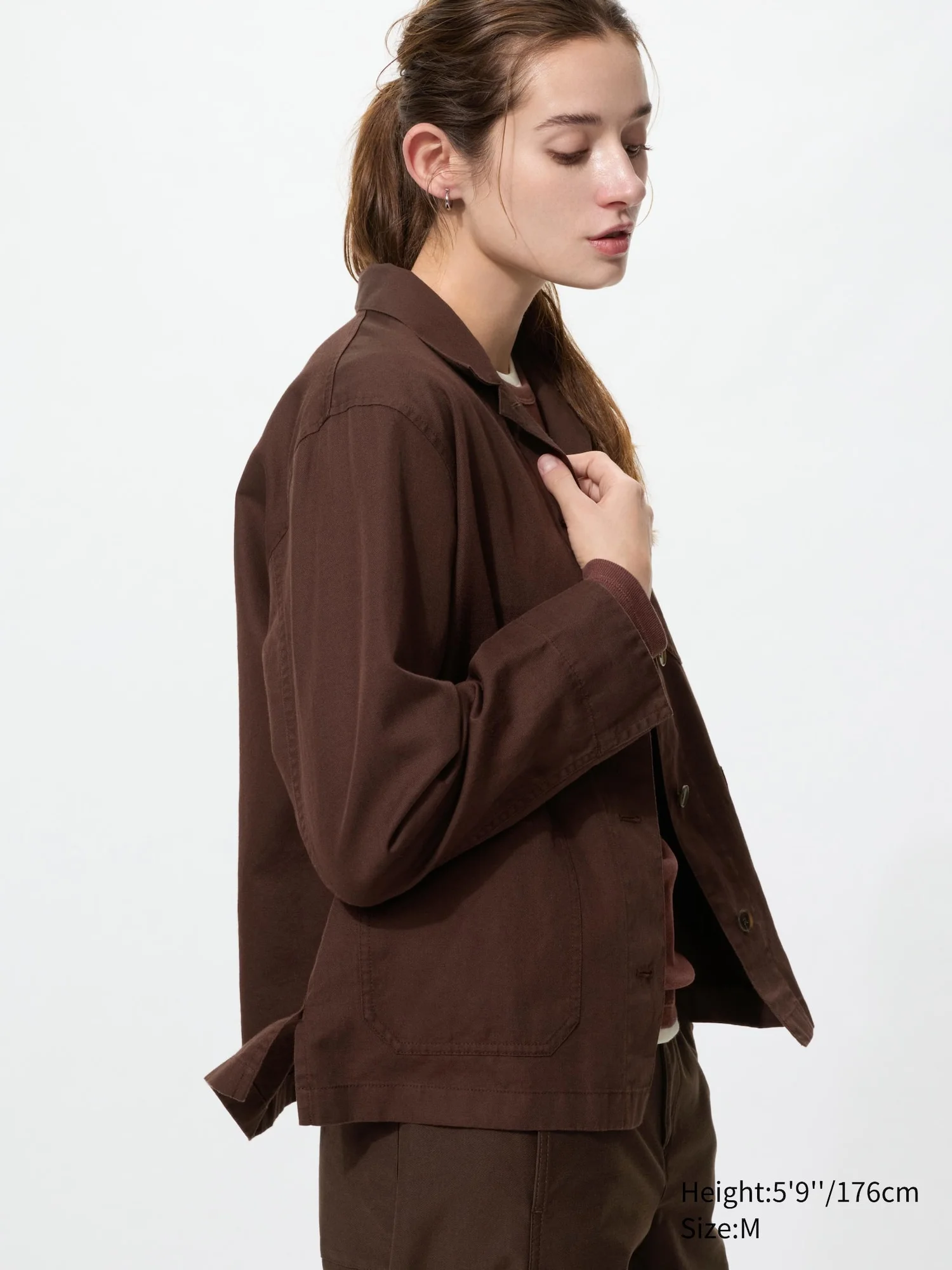 картинка Куртка Uniqlo Linen Blend, 37 коричневый от магазина Одежда+