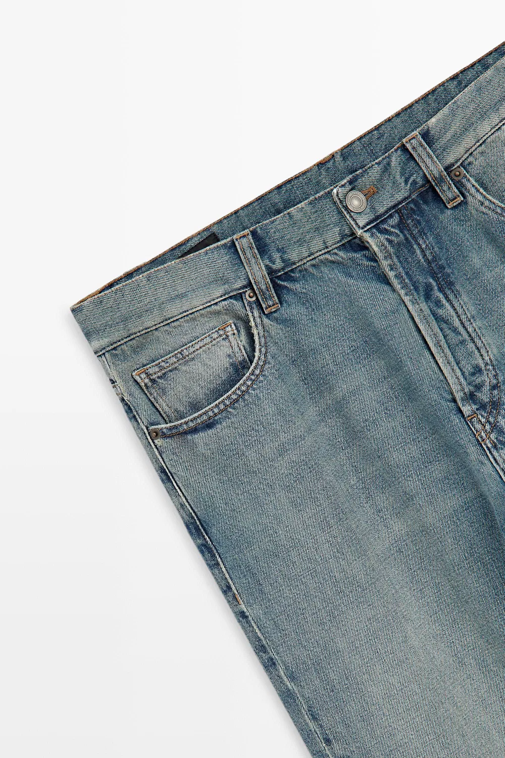 картинка Джинсы Massimo Dutti Straight-Leg, светло-голубой от магазина Одежда+