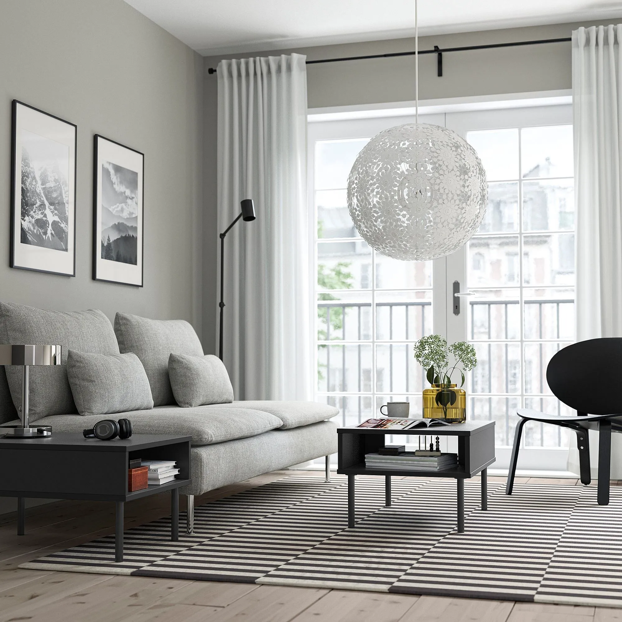 картинка Журнальный столик, антрацит, 70x50 см, TUNSTA IKEA от магазина Одежда+