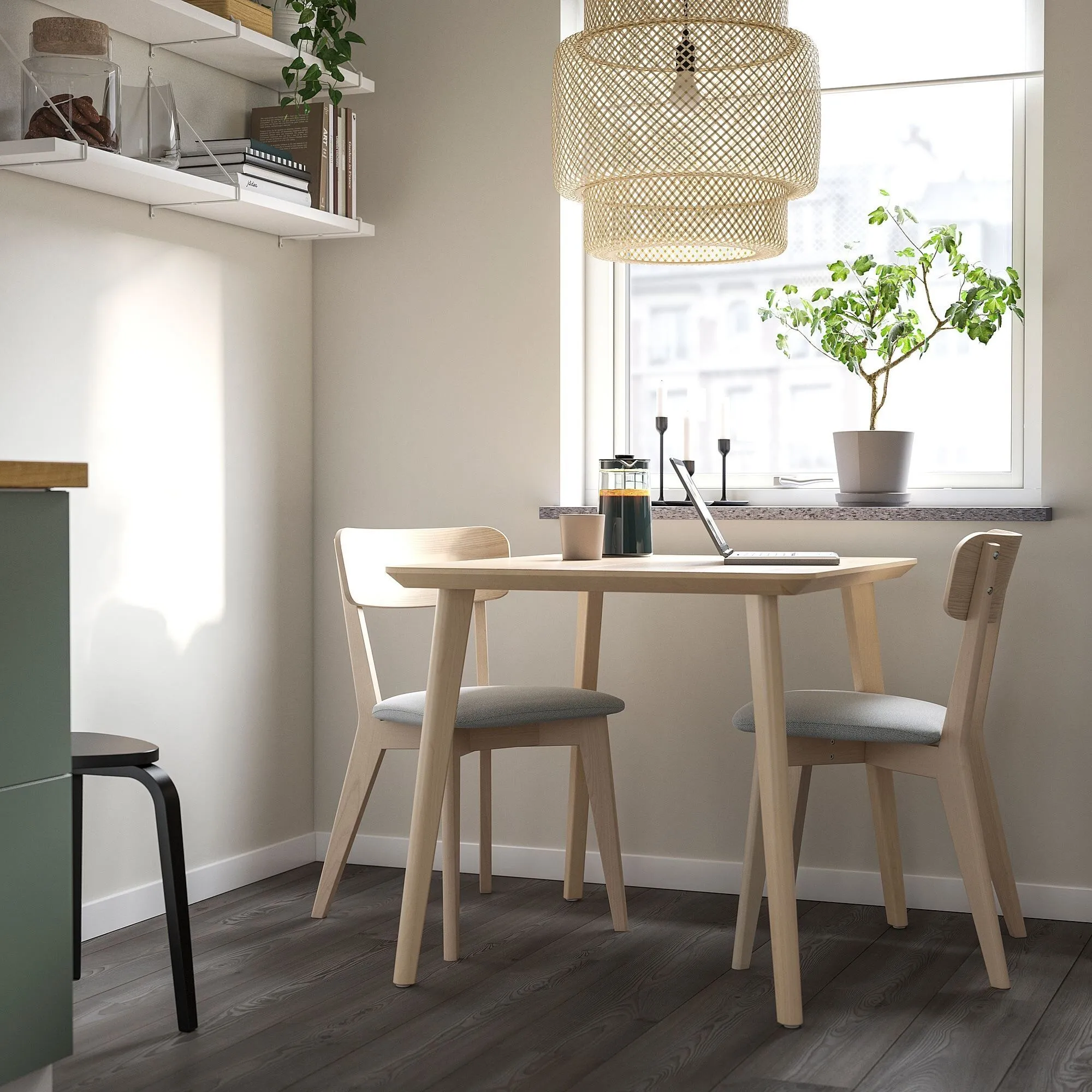 картинка Кухонный стол Ikea Lisabo 88х78, шпон ясеня от магазина Одежда+
