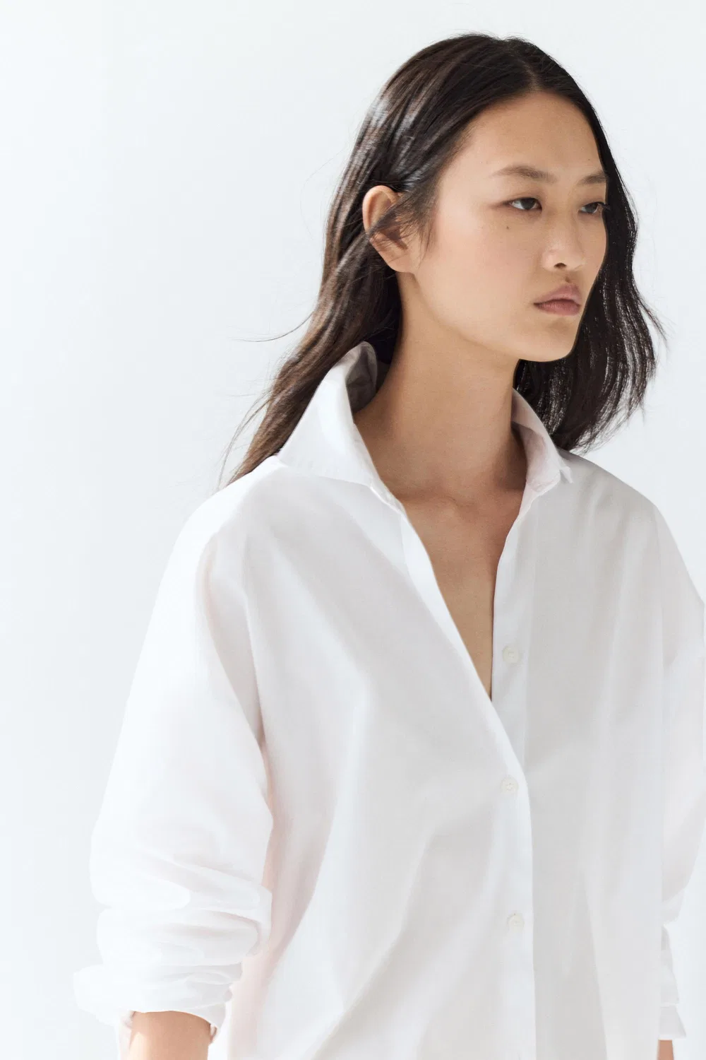 картинка Рубашка Massimo Dutti 100% Cotton Poplin, белый от магазина Одежда+