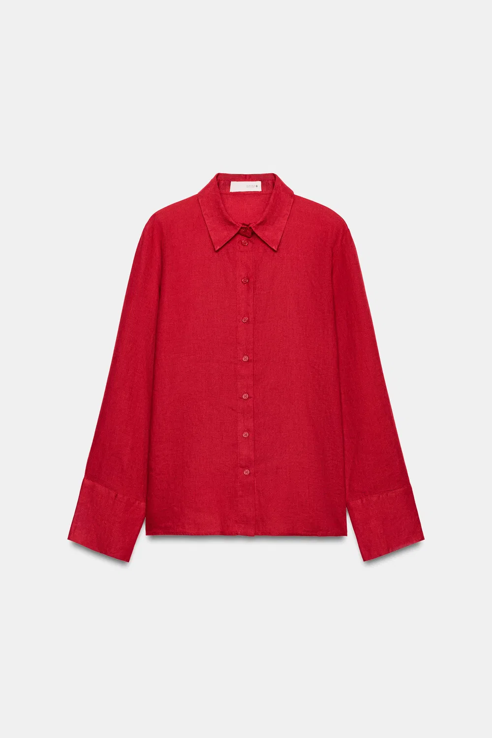 картинка Рубашка из 100% льна из коллекции ZW. ZARA, Red от магазина Одежда+