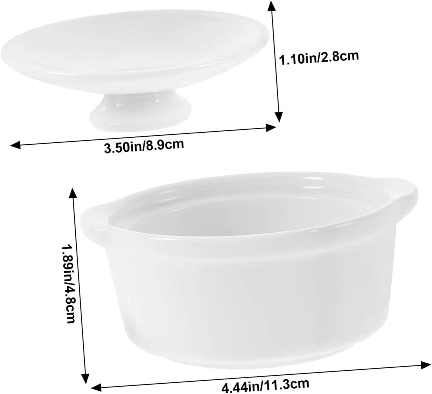 картинка Супница с ручкой из керамики Ciieeo, White от магазина Одежда+