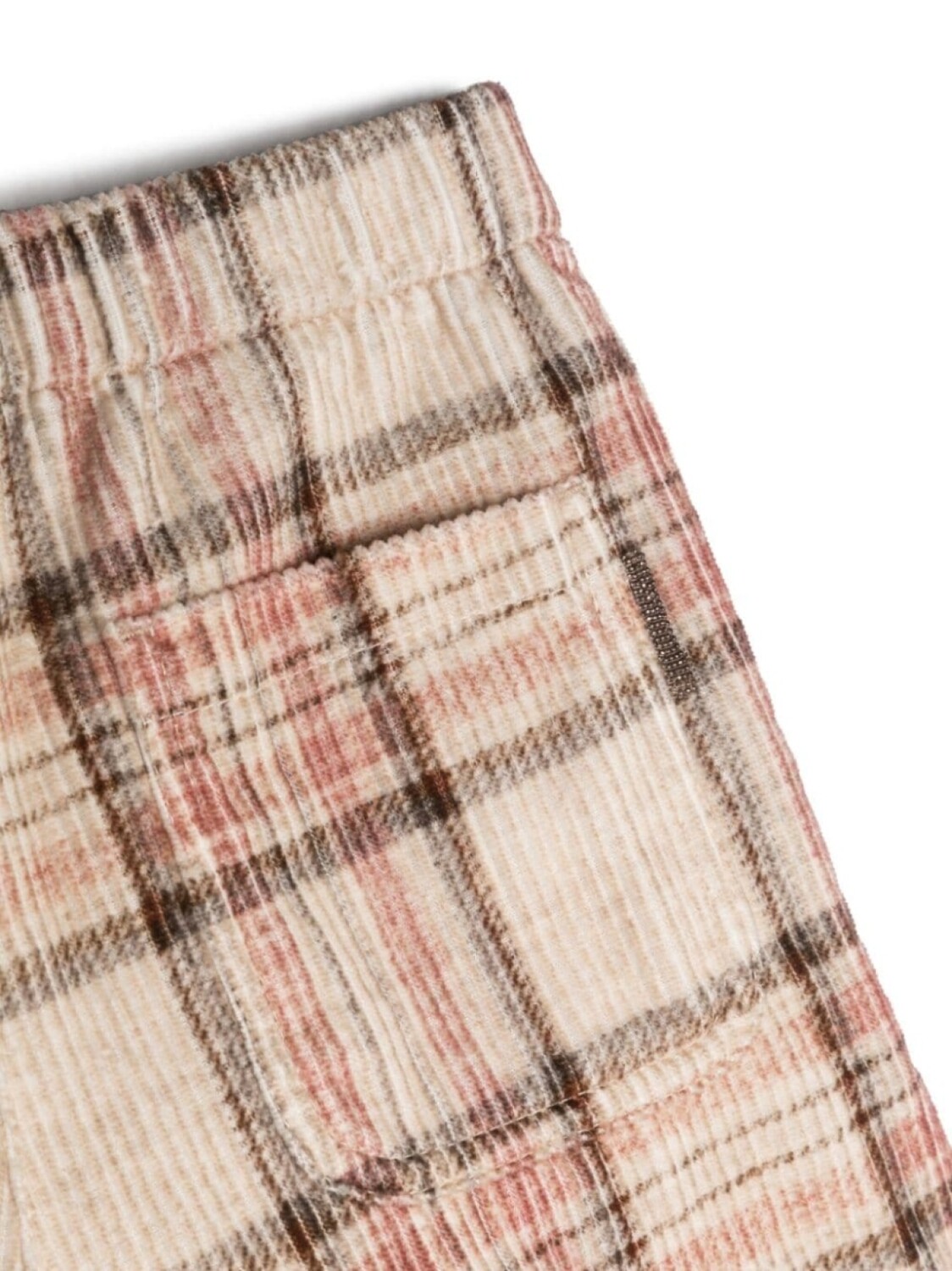 картинка Brunello Cucinelli Kids шорты-бермуды в клетку, нейтральный цвет от магазина Одежда+