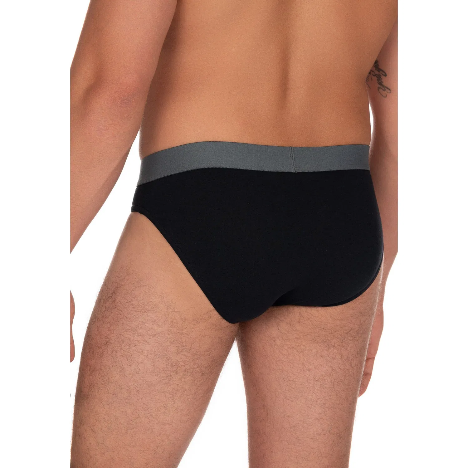 картинка Мужские трусы-слипы Flowing 2erPack Bruno Banani, Moon Gray/Black от магазина Одежда+