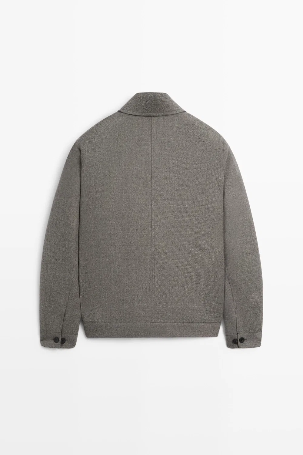 картинка Жакет Massimo Dutti 100% Wool Structured, серовато-зеленый от магазина Одежда+
