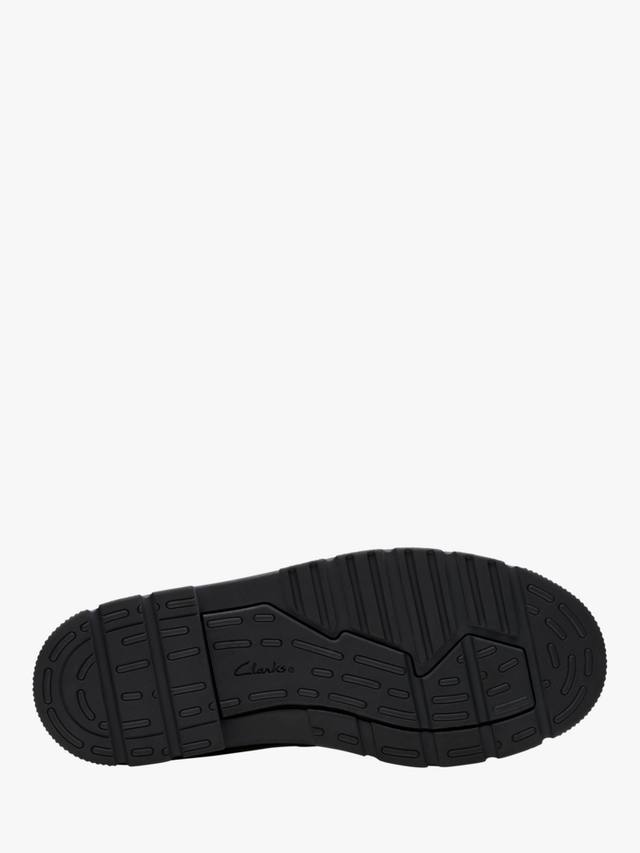 картинка Школьные туфли Clarks Lorcam Loop кожаные на шнуровке, черные от магазина Одежда+
