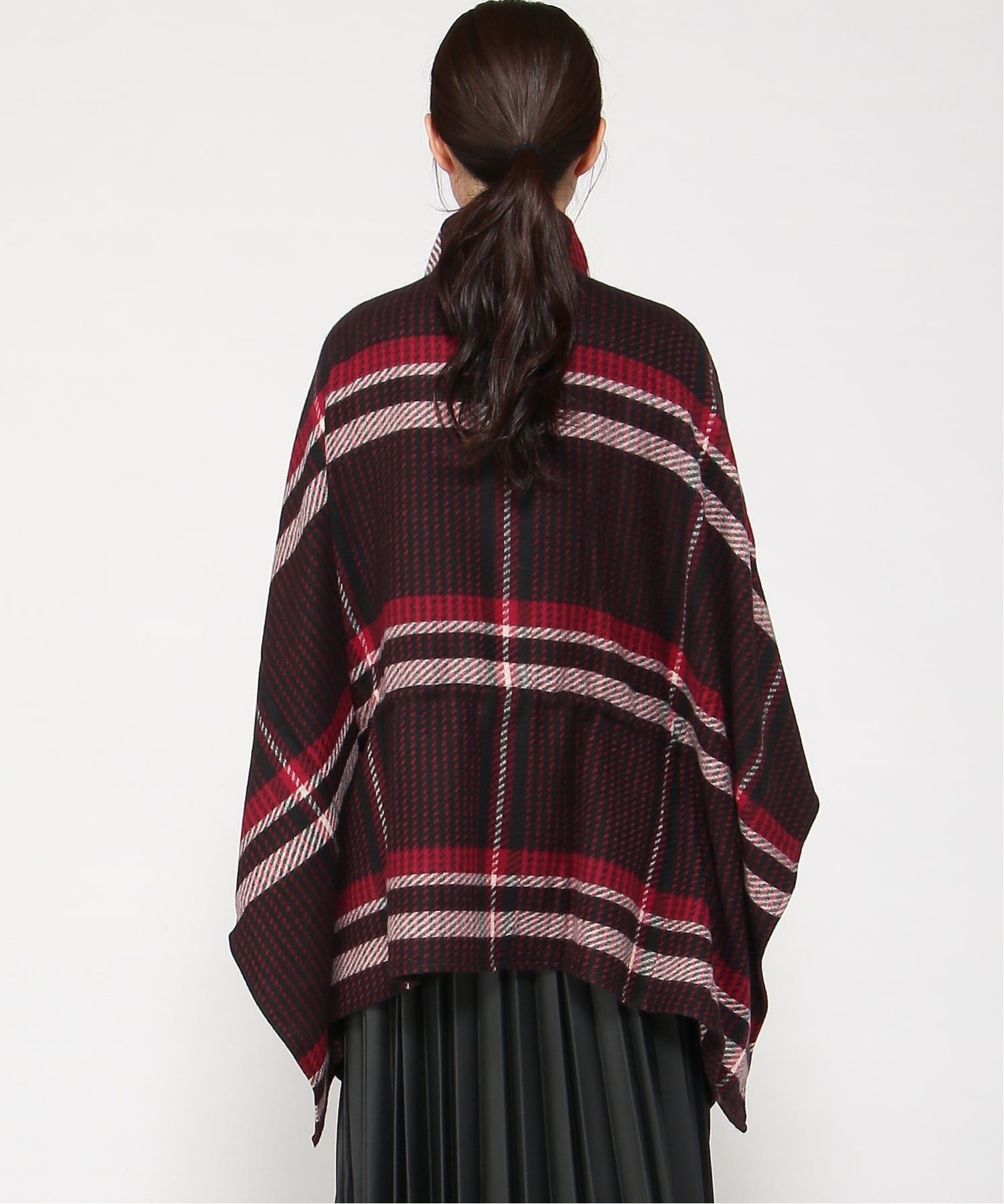 картинка Пончо в клетку «тартан» Desigual, Gray/Black/2000 от магазина Одежда+