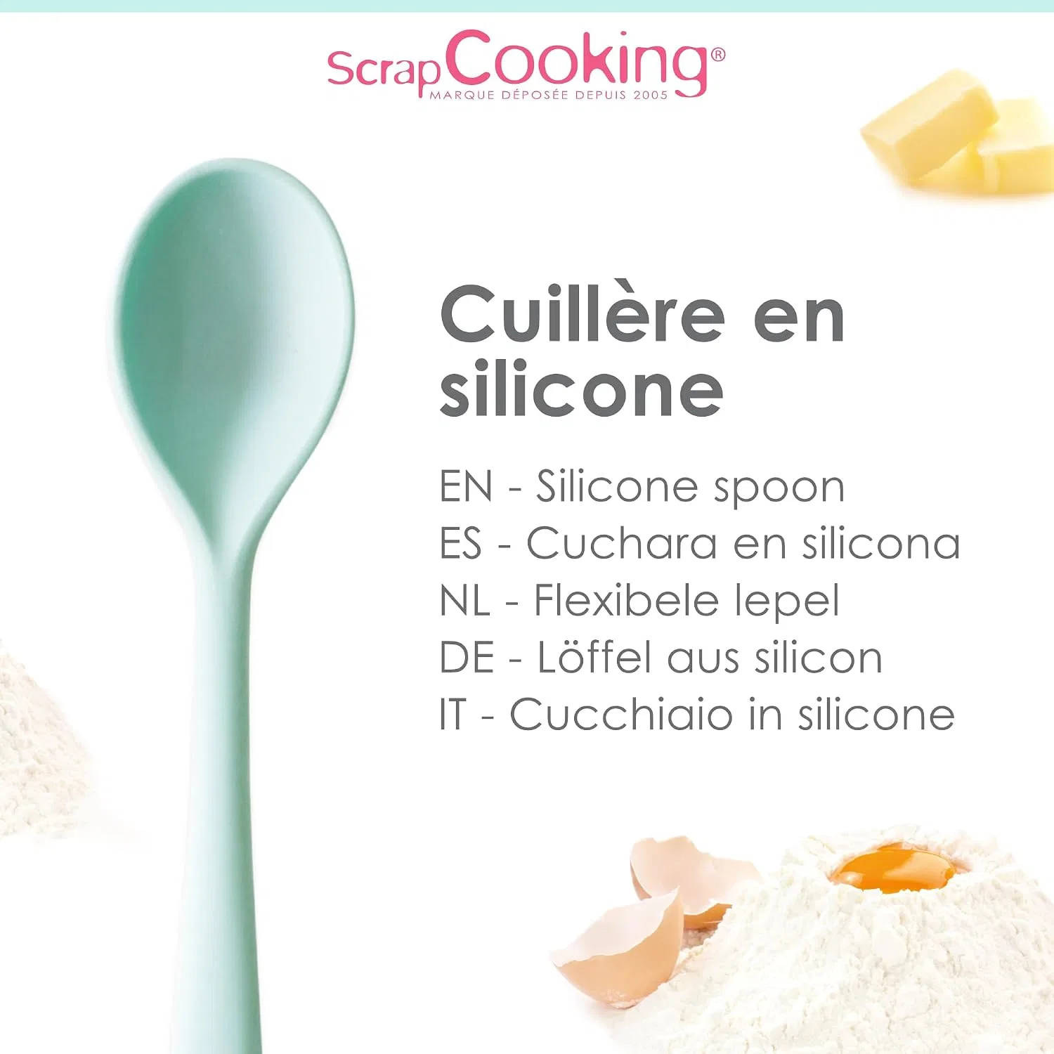 картинка Ложка силиконовая 27 см ScrapCooking, Teal от магазина Одежда+