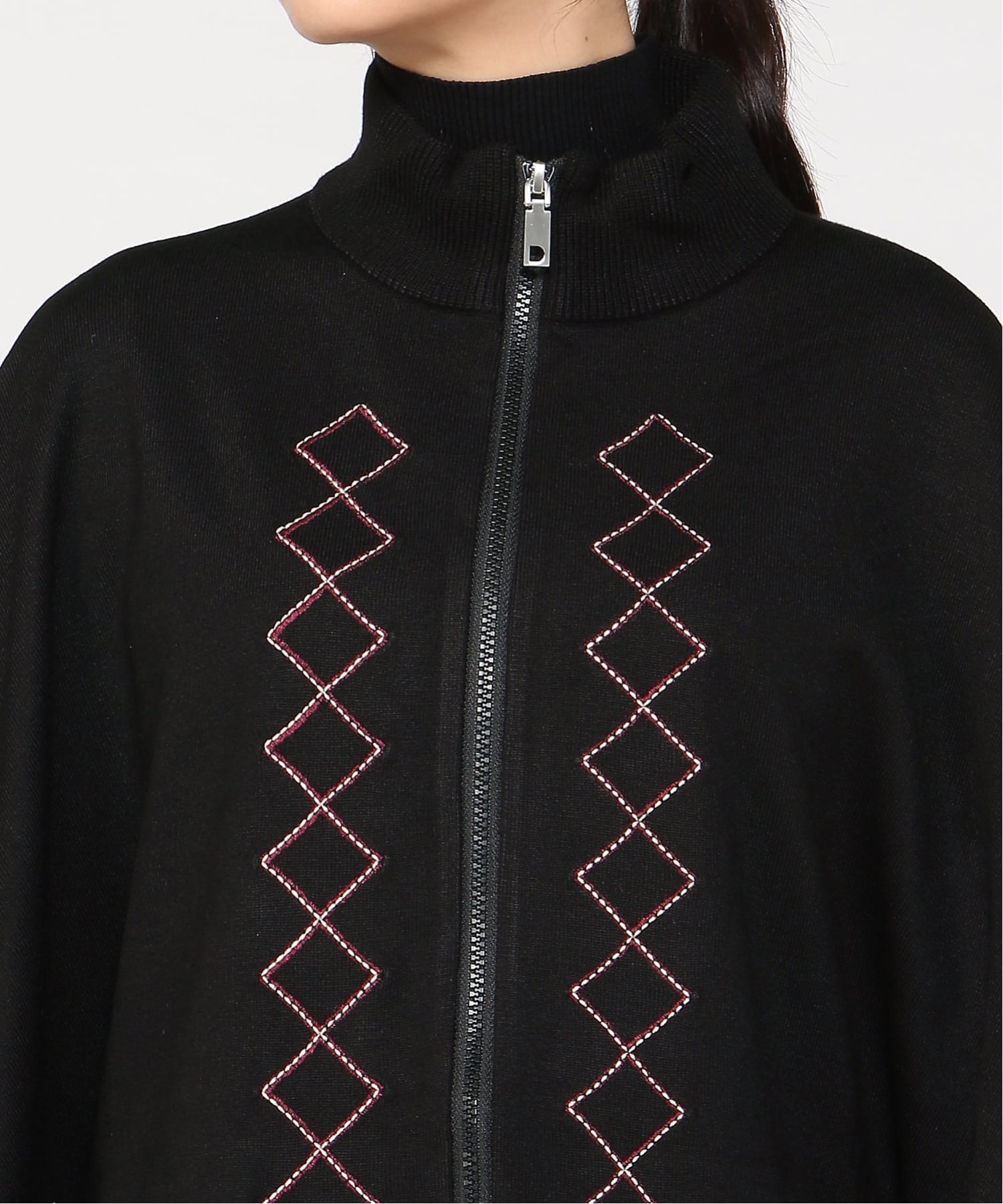 картинка Пончо «Зигзаг» Desigual, Gray/Black/2000 от магазина Одежда+